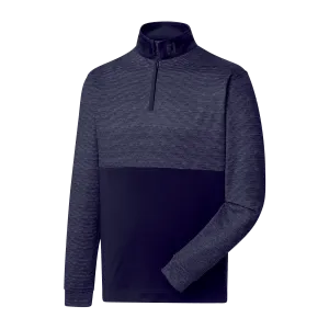 2024 FootJoy Men's Space Dry Stripe Blocked Quarter Zip Pullover - Navy