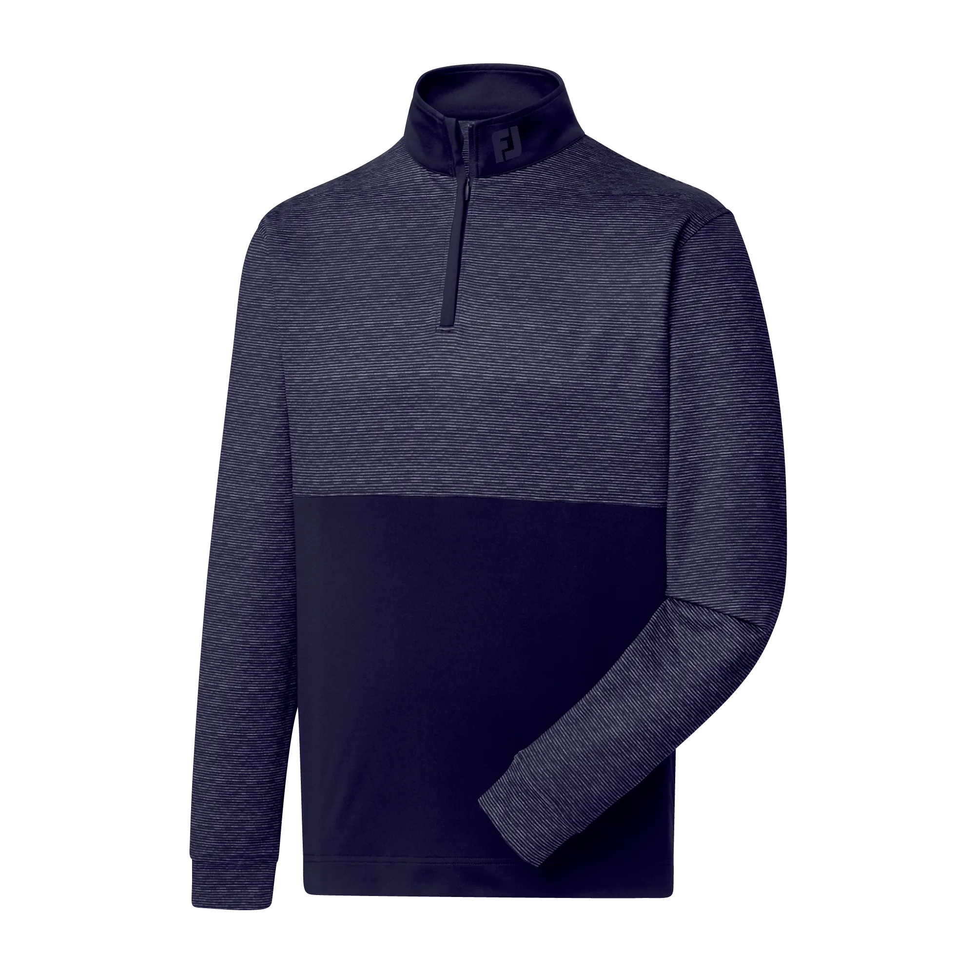 2024 FootJoy Men's Space Dry Stripe Blocked Quarter Zip Pullover - Navy