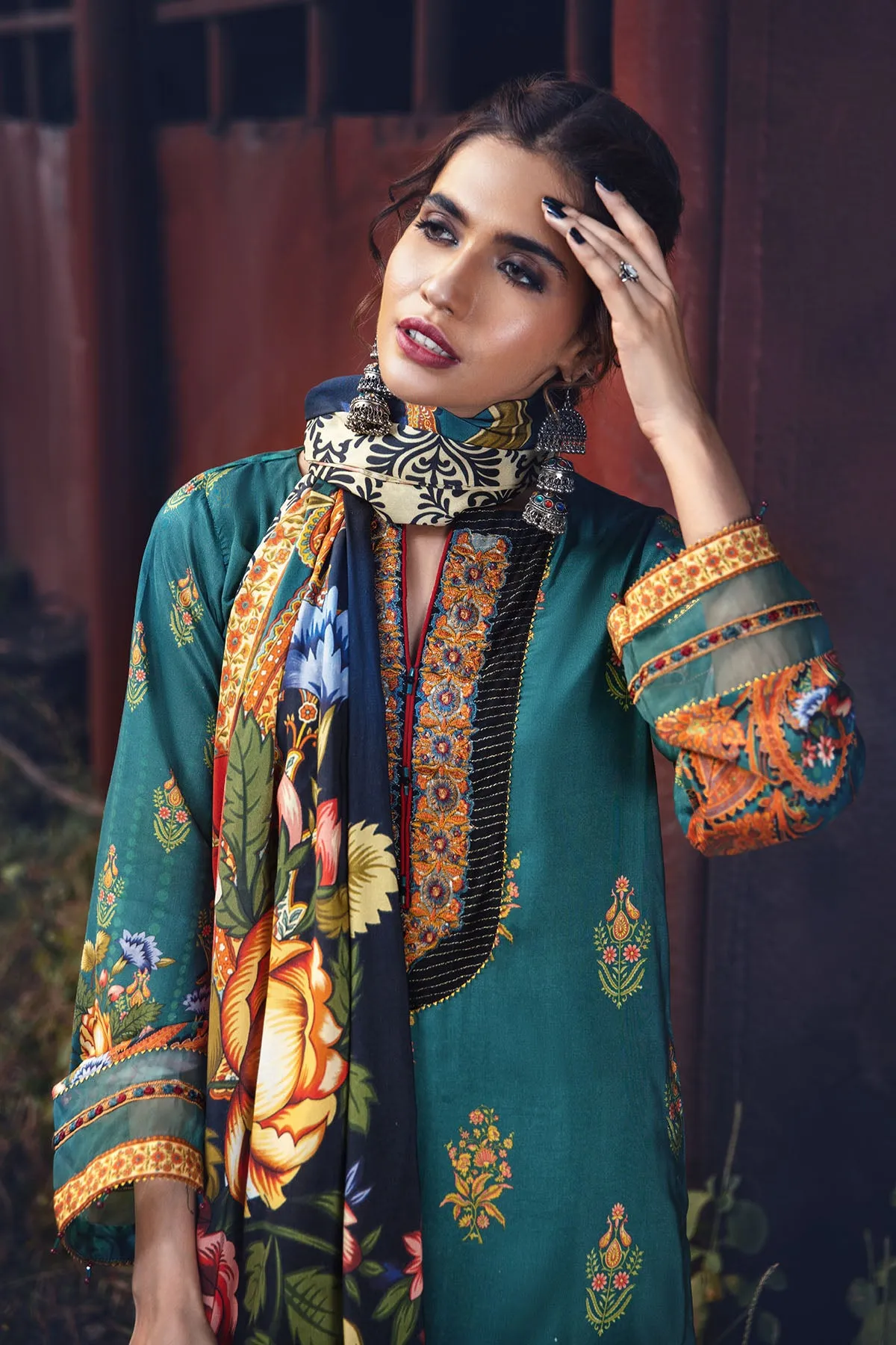 2625-PINE DIGITAL PRINTED LINEN UNSTITCHED