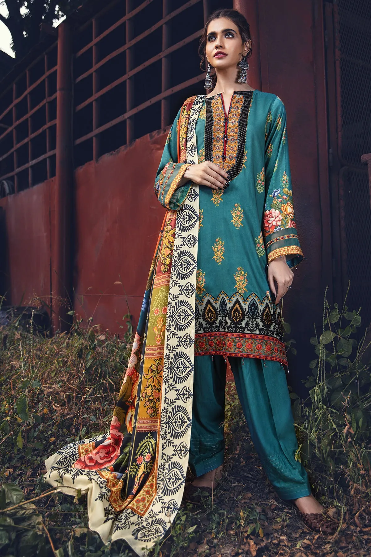 2625-PINE DIGITAL PRINTED LINEN UNSTITCHED