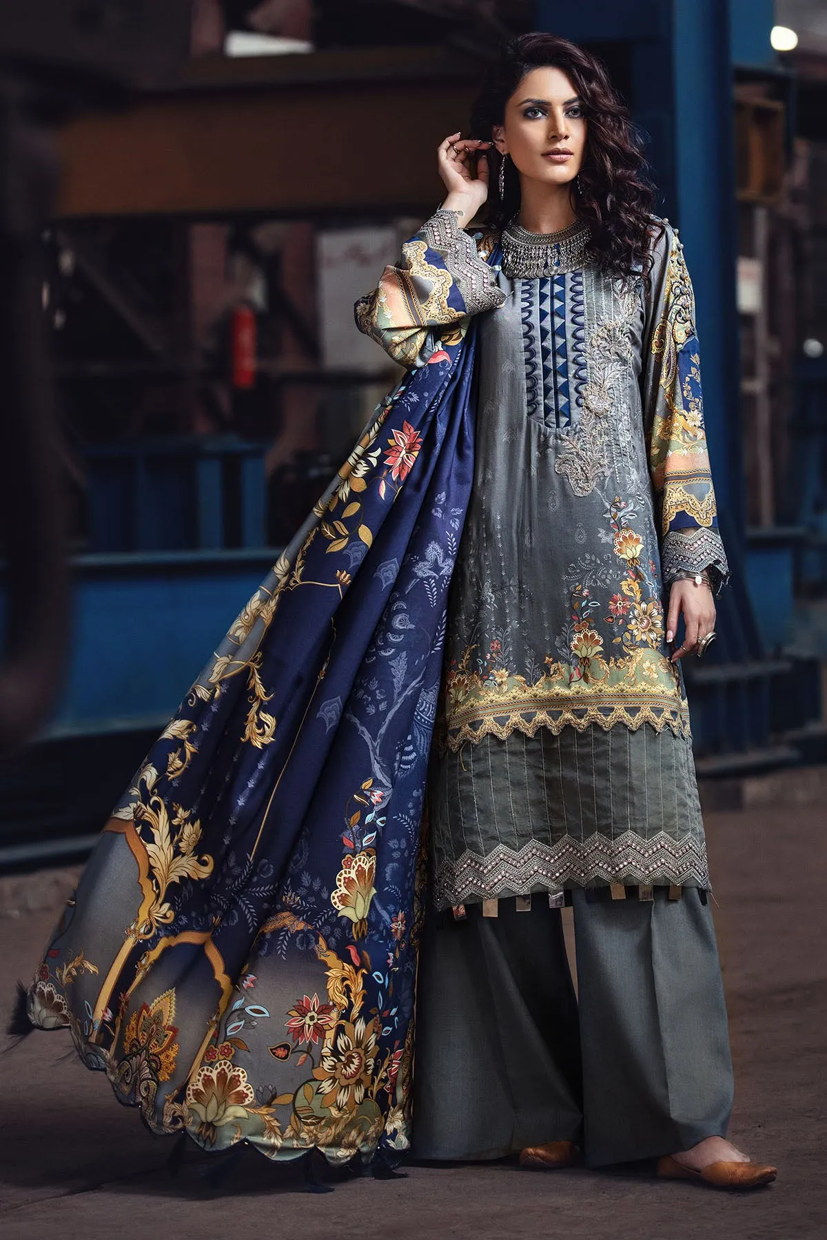 2627-STEEL-GREY DIGITAL PRINTED LINEN UNSTITCHED
