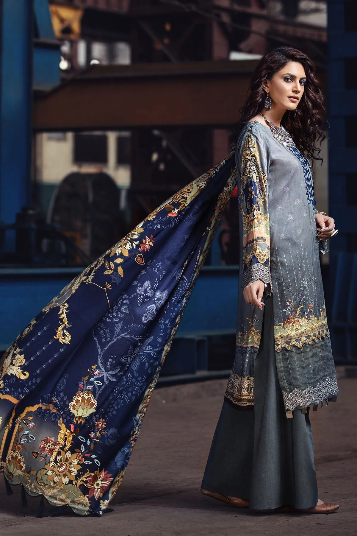 2627-STEEL-GREY DIGITAL PRINTED LINEN UNSTITCHED