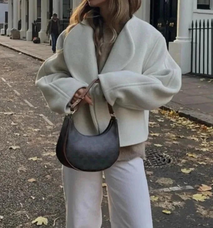 A&A Zaria Autumn V-neck Long Sleeve Coat