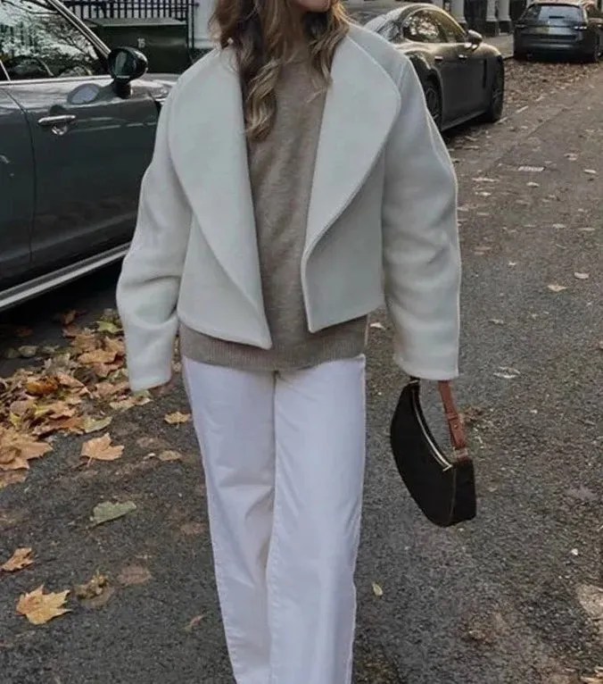 A&A Zaria Autumn V-neck Long Sleeve Coat