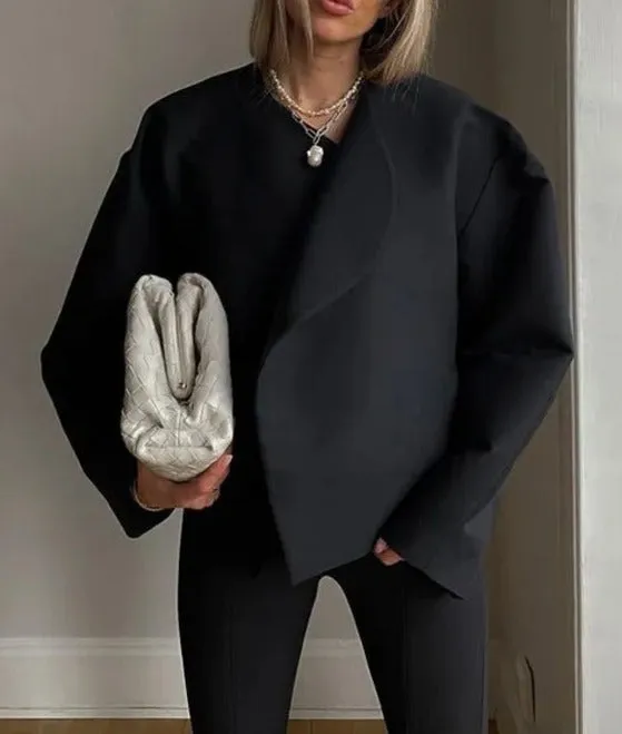 A&A Zaria Autumn V-neck Long Sleeve Coat