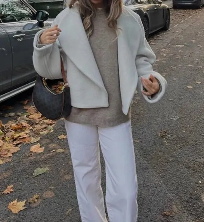 A&A Zaria Autumn V-neck Long Sleeve Coat