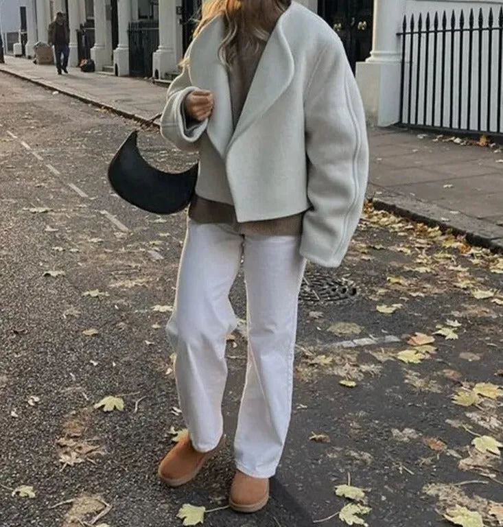 A&A Zaria Autumn V-neck Long Sleeve Coat