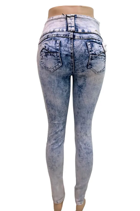 Acid Wash Ripped Jeans