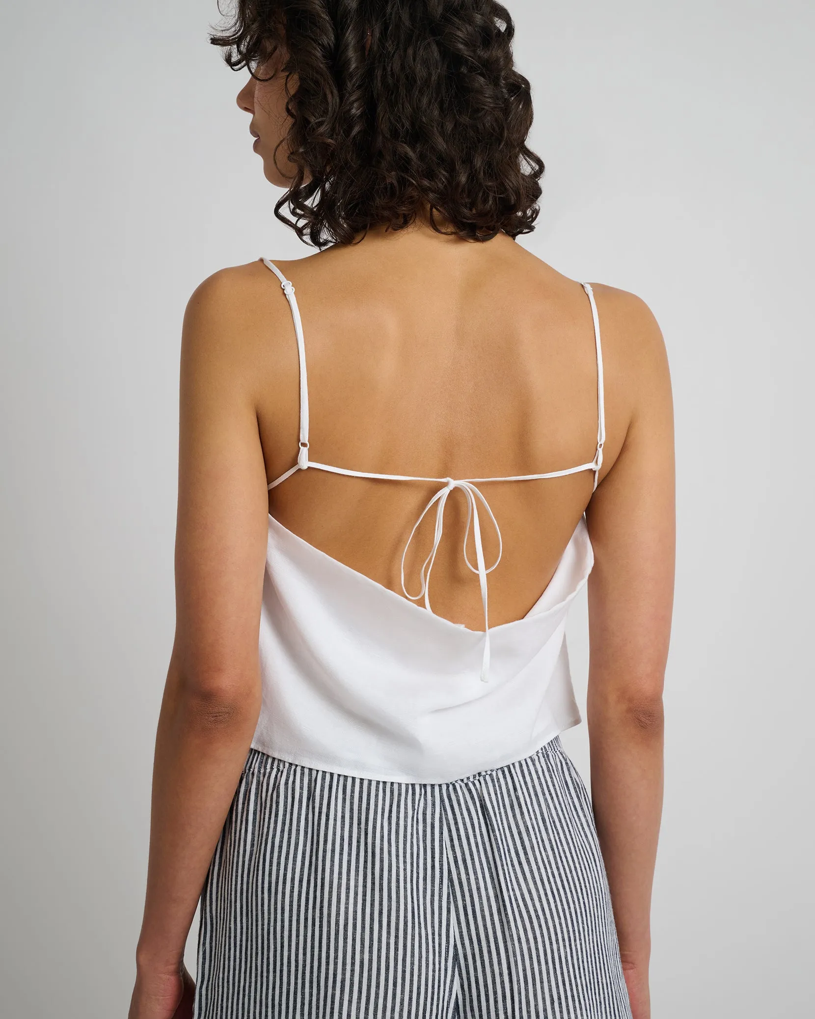 Air Linen Square Neck Tank Top