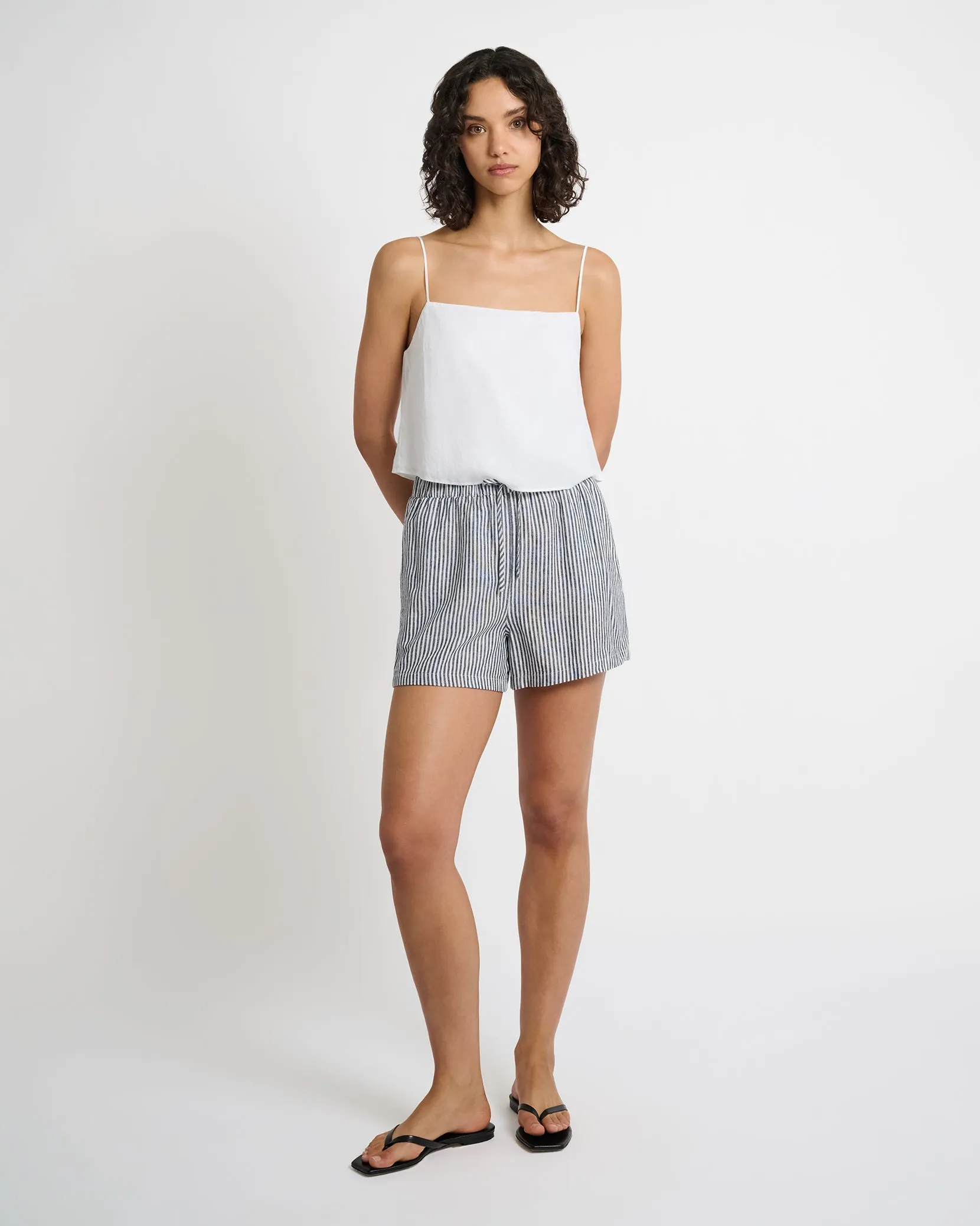 Air Linen Square Neck Tank Top
