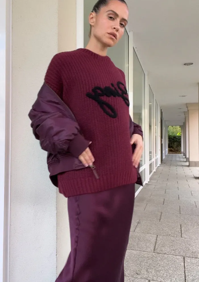 ANINE BING Sidney Screw Sweater Signature
