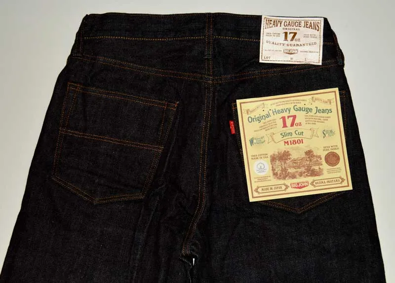 BIG JOHN "M1801" 17oz HEAVY GAUGE SLIM JEANS