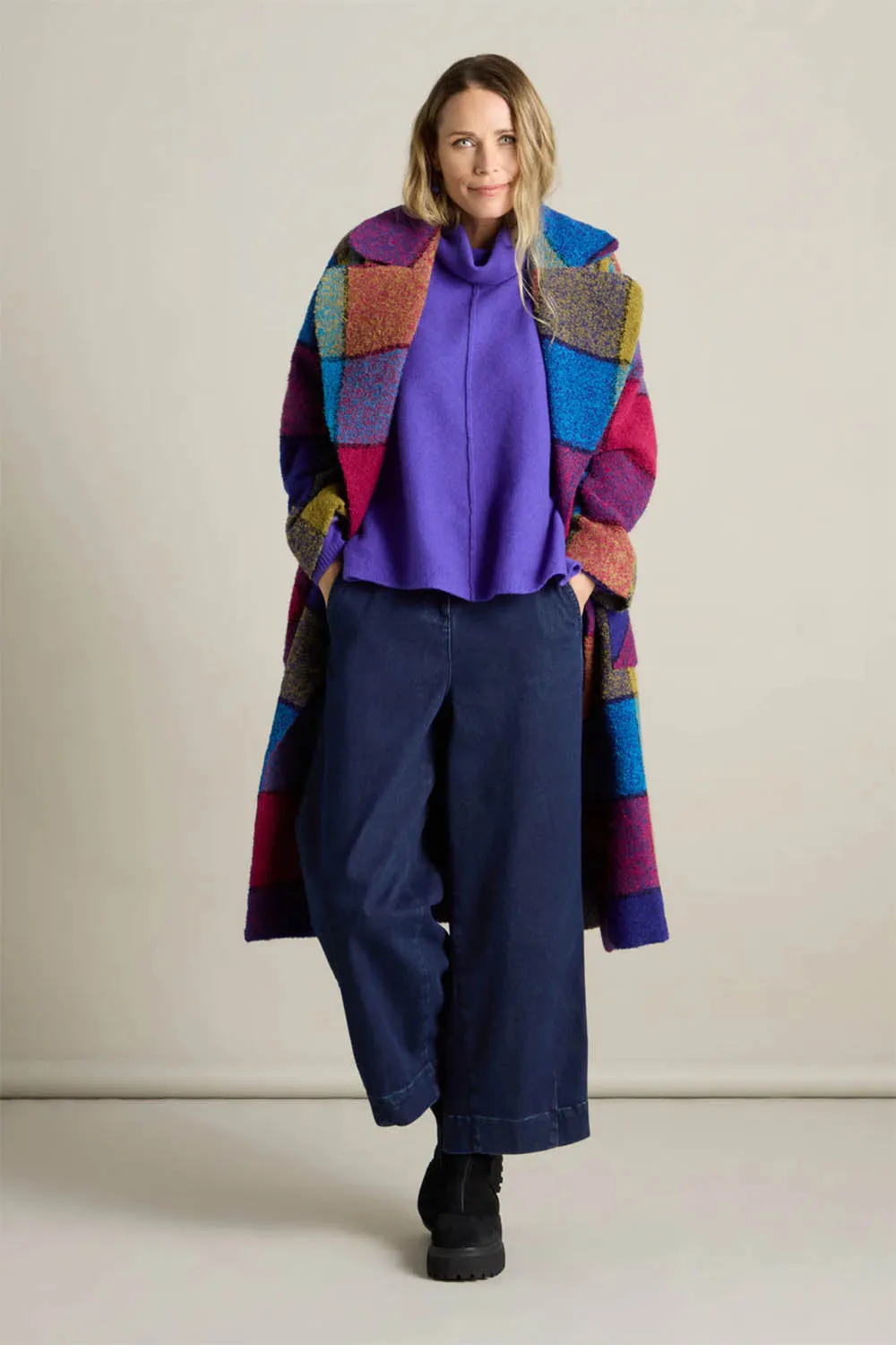 Check Wool Coat