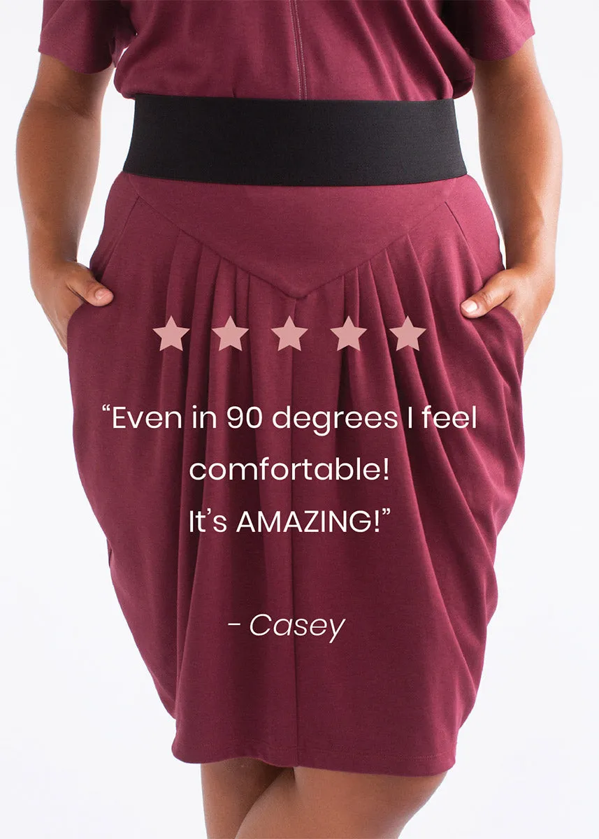 CoolROSE™ Luxe Knit Pleated Skirt