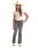 Girl's Leather Embroidered Jeans by Rock & Roll