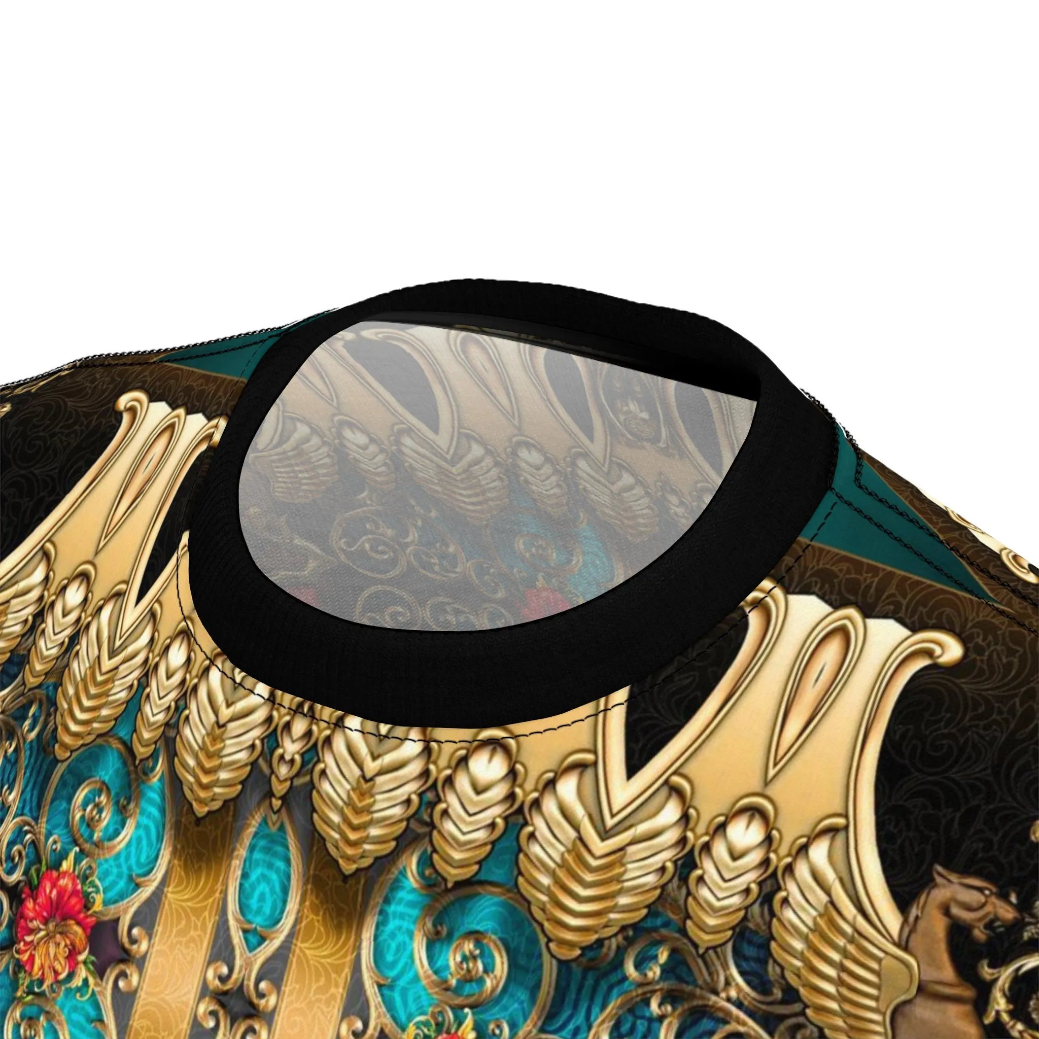 Gold Matador T-Shirt Unisex All Over Print Tee Turquoise Baroque Unisex T-Shirt | 100368