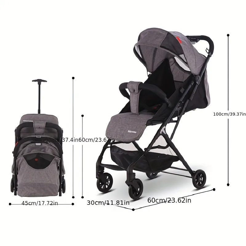 High Landscape Baby Stroller, Ultra Lightweight Trolley Type Folding Stroller.