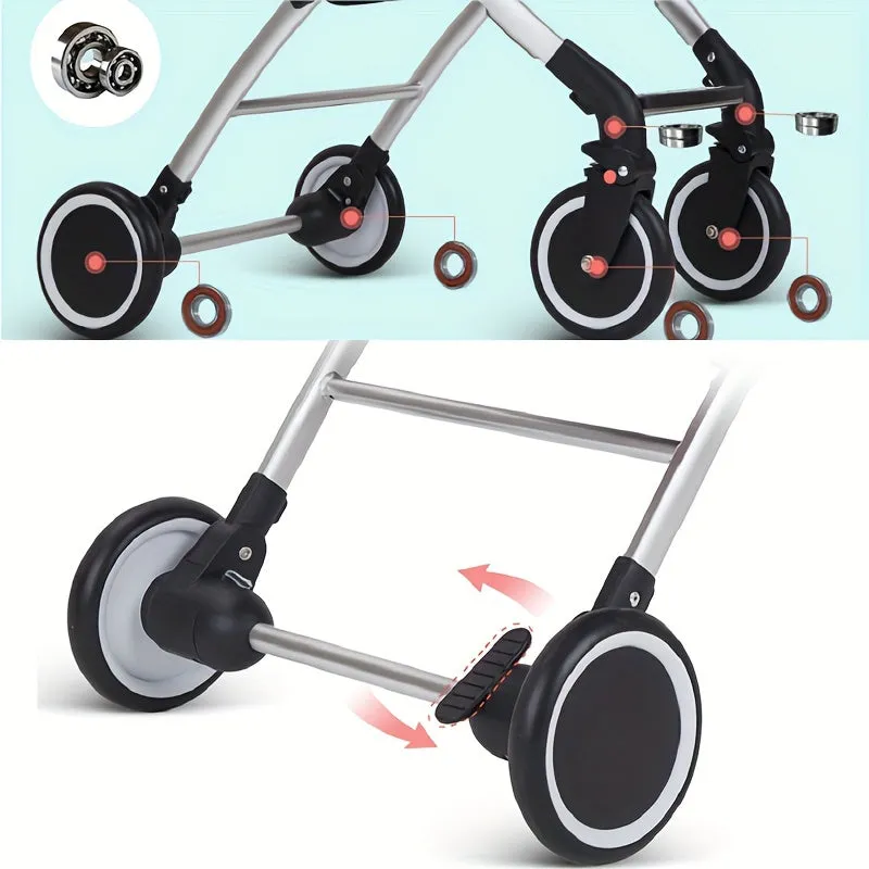High Landscape Baby Stroller, Ultra Lightweight Trolley Type Folding Stroller.