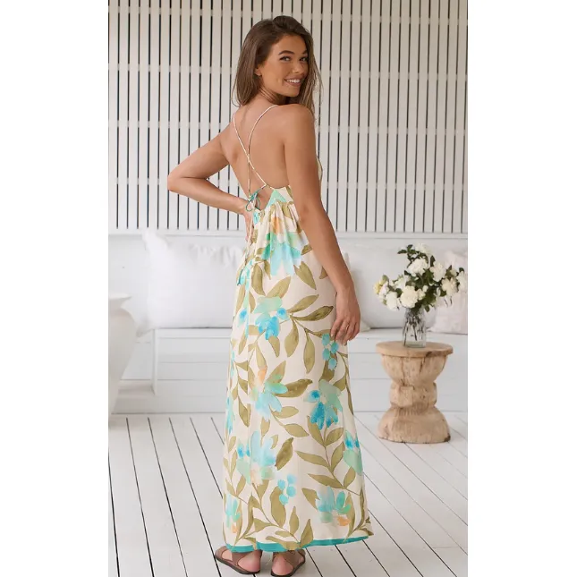 Himalayan Poppy Print Nevada Maxi Dress