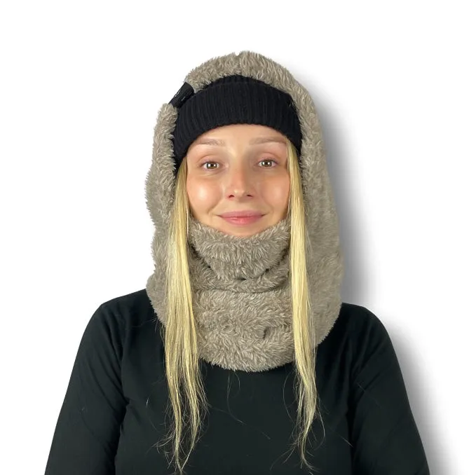 Hood Teddy beige
