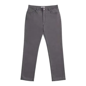 Houstons Peached Sateen 5-Pocket Chino - Forged Iron
