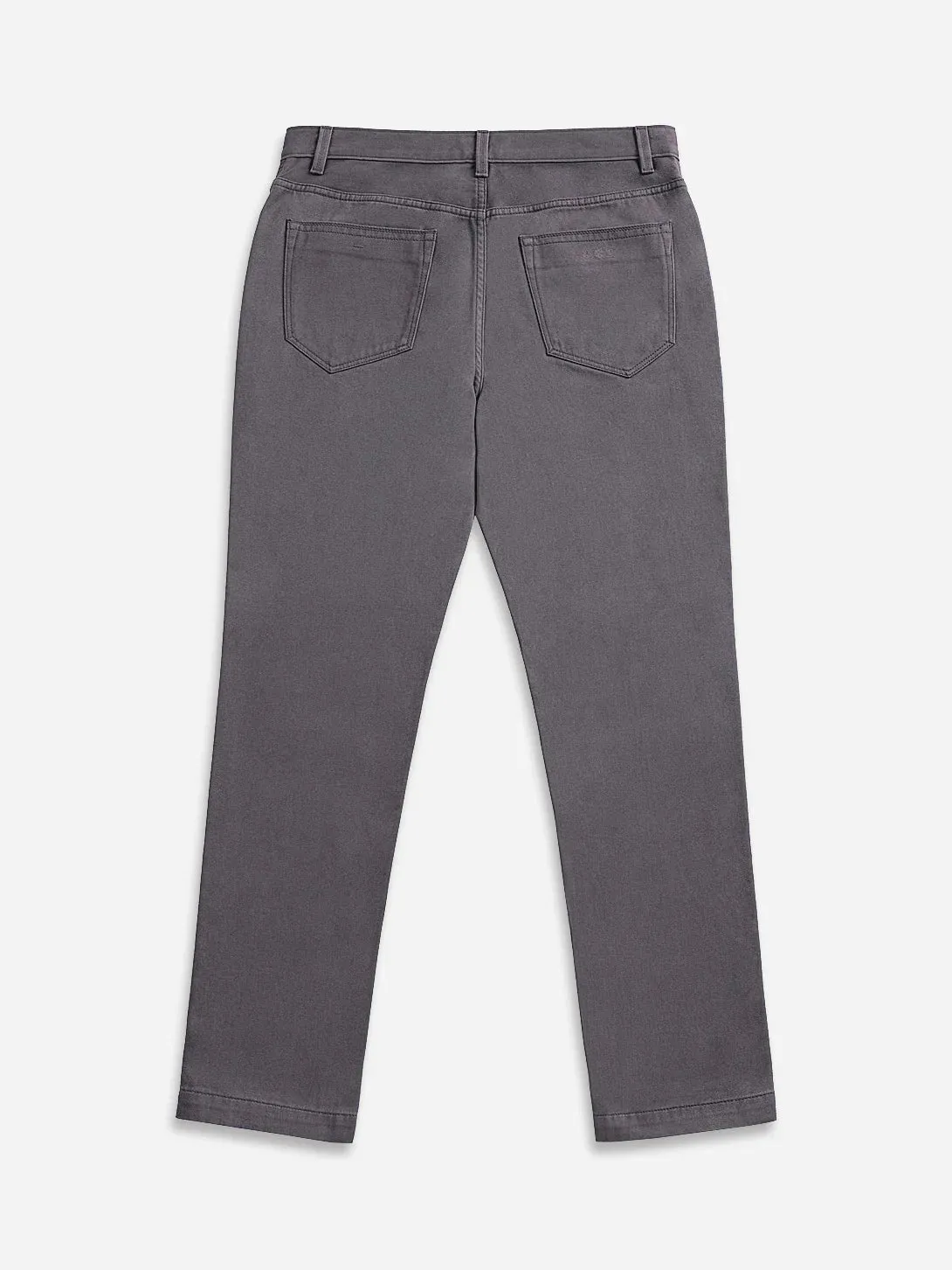 Houstons Peached Sateen 5-Pocket Chino - Forged Iron