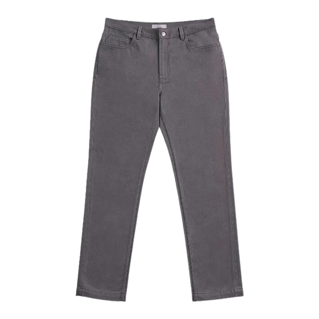 Houstons Peached Sateen 5-Pocket Chino - Forged Iron