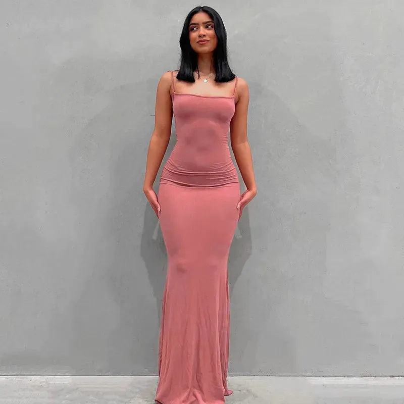 Inspired Sleeveless Backless Maxi Dress: Summer Sensation for Elegant Ladies
