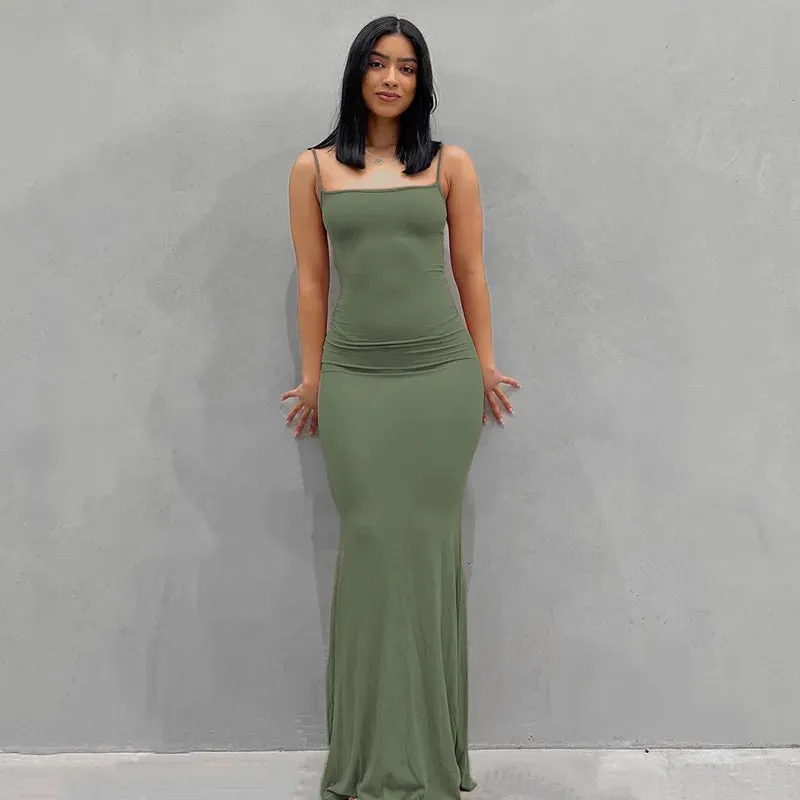 Inspired Sleeveless Backless Maxi Dress: Summer Sensation for Elegant Ladies