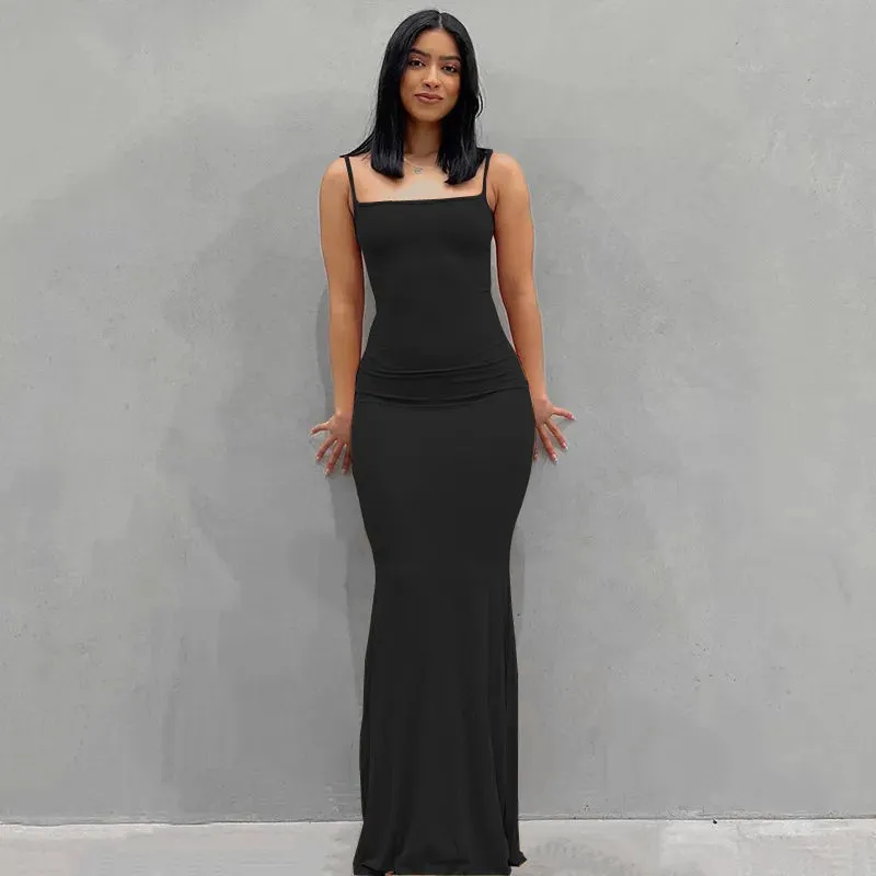 Inspired Sleeveless Backless Maxi Dress: Summer Sensation for Elegant Ladies