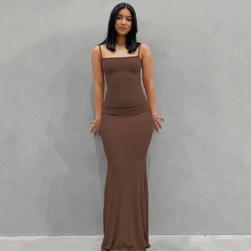 Inspired Sleeveless Backless Maxi Dress: Summer Sensation for Elegant Ladies