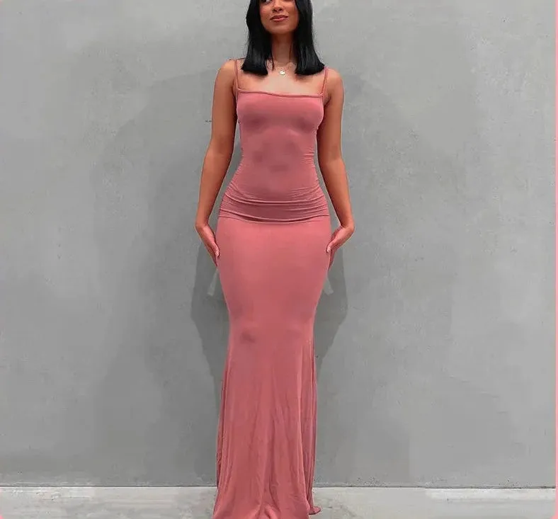 Inspired Sleeveless Backless Maxi Dress: Summer Sensation for Elegant Ladies