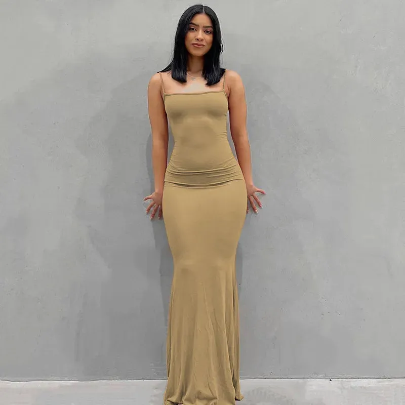 Inspired Sleeveless Backless Maxi Dress: Summer Sensation for Elegant Ladies