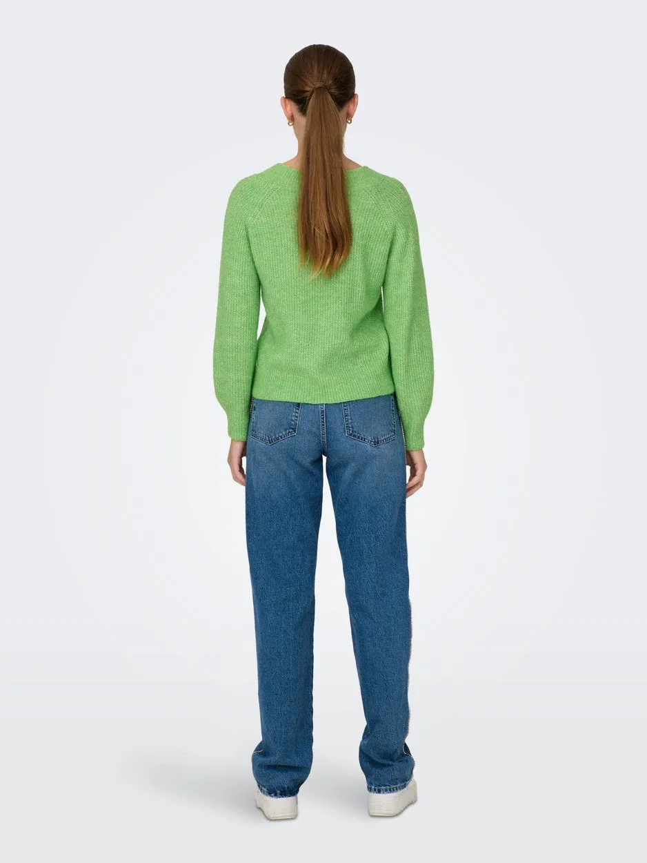 Jdyingeborg Ada Life L/s V-neck Pul - Groen