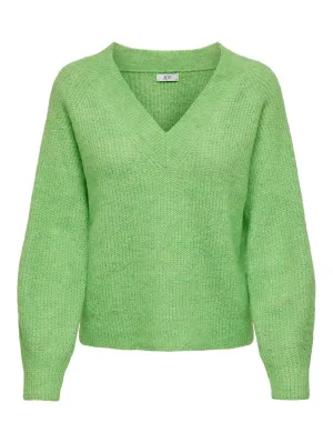 Jdyingeborg Ada Life L/s V-neck Pul - Groen