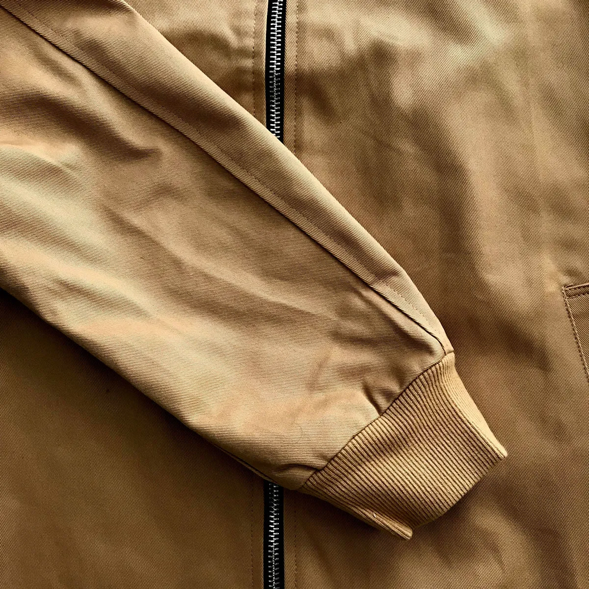 Kings Of NY Branded SLEEVES Camel Men's Long Twill Jacket