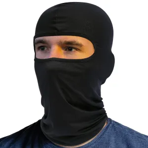 KINGSWAY® Face Mask Balaclava for Bikers, Full Face Cover Riding Gear Bike & Cycling Accessories Helmet Liner for Men Women Save from UV Sun and Dust, 4 Way Stretch, Sweat Absorbing, Black, Pack of 1