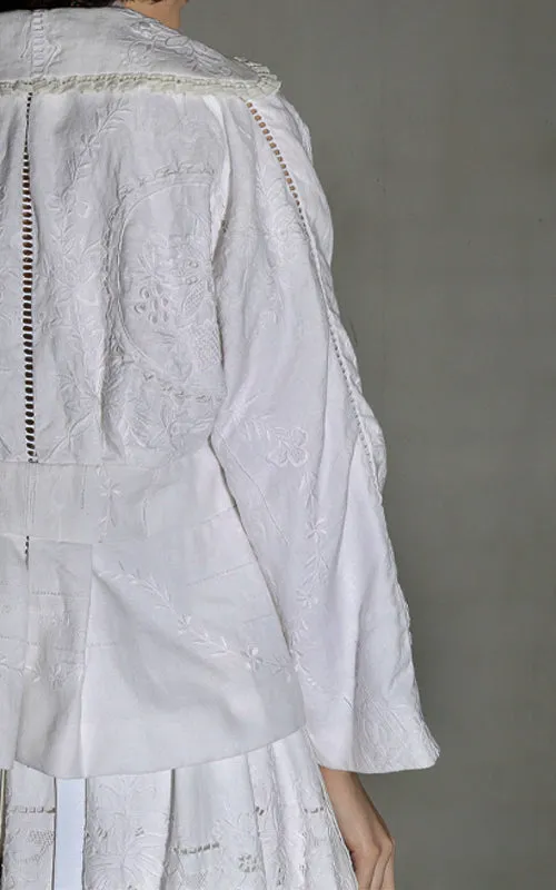 let it rain down on me white embroidery jacket