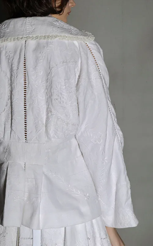 let it rain down on me white embroidery jacket