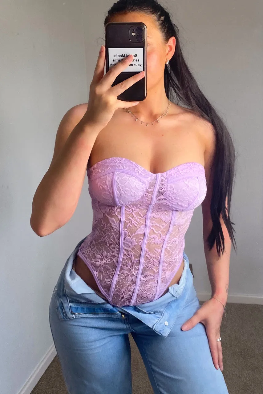 Lilac Lace Bodysuit