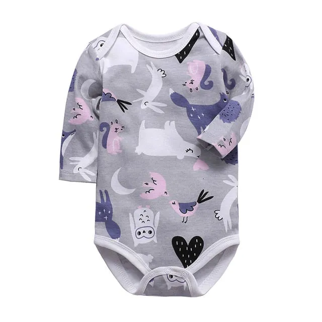 Long-Sleeved Cotton Romper for Baby and Newborn