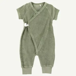 Moss Green Terry Long Leg Kimono