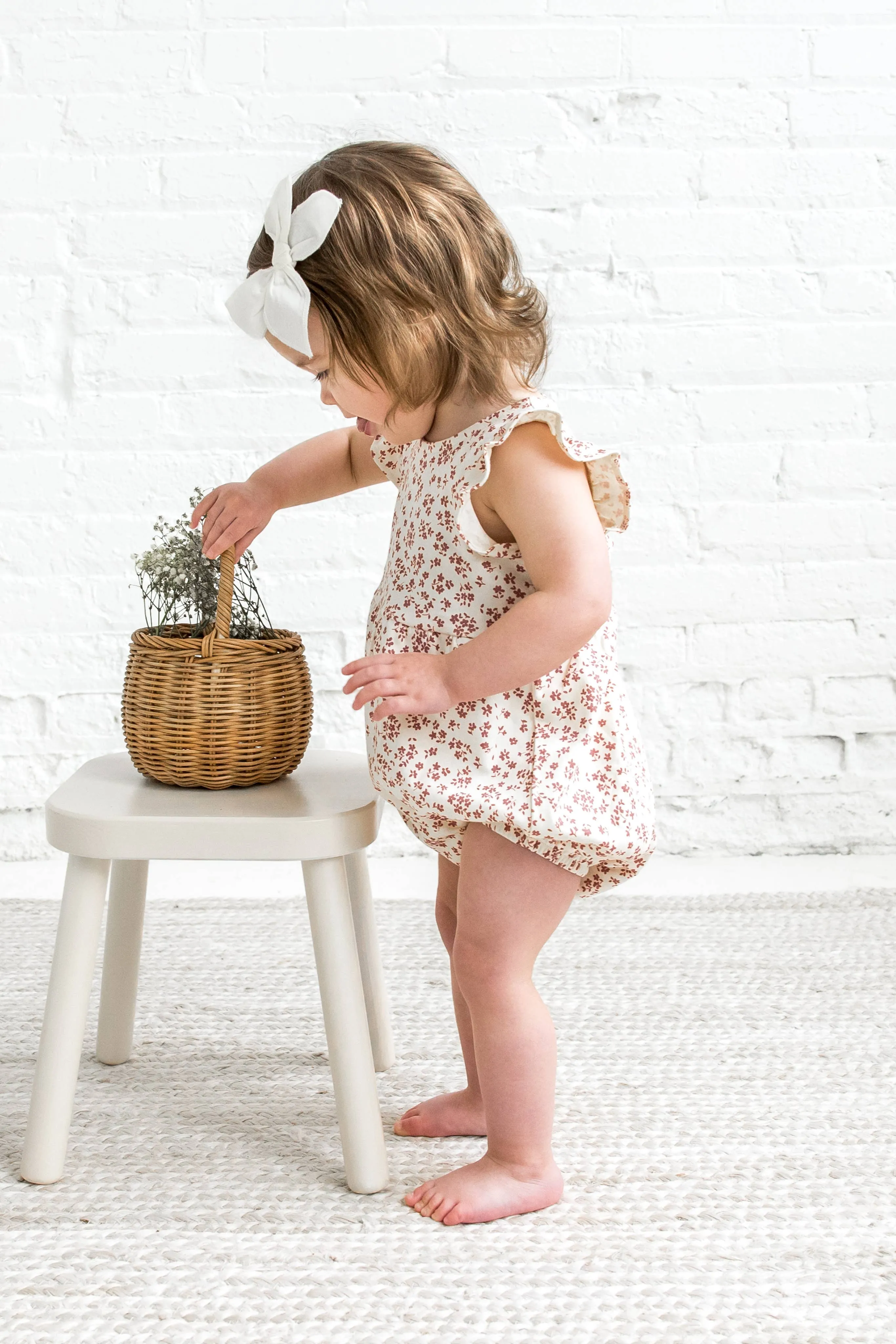 Organic Baby Sommer Back Romper - Alma Floral