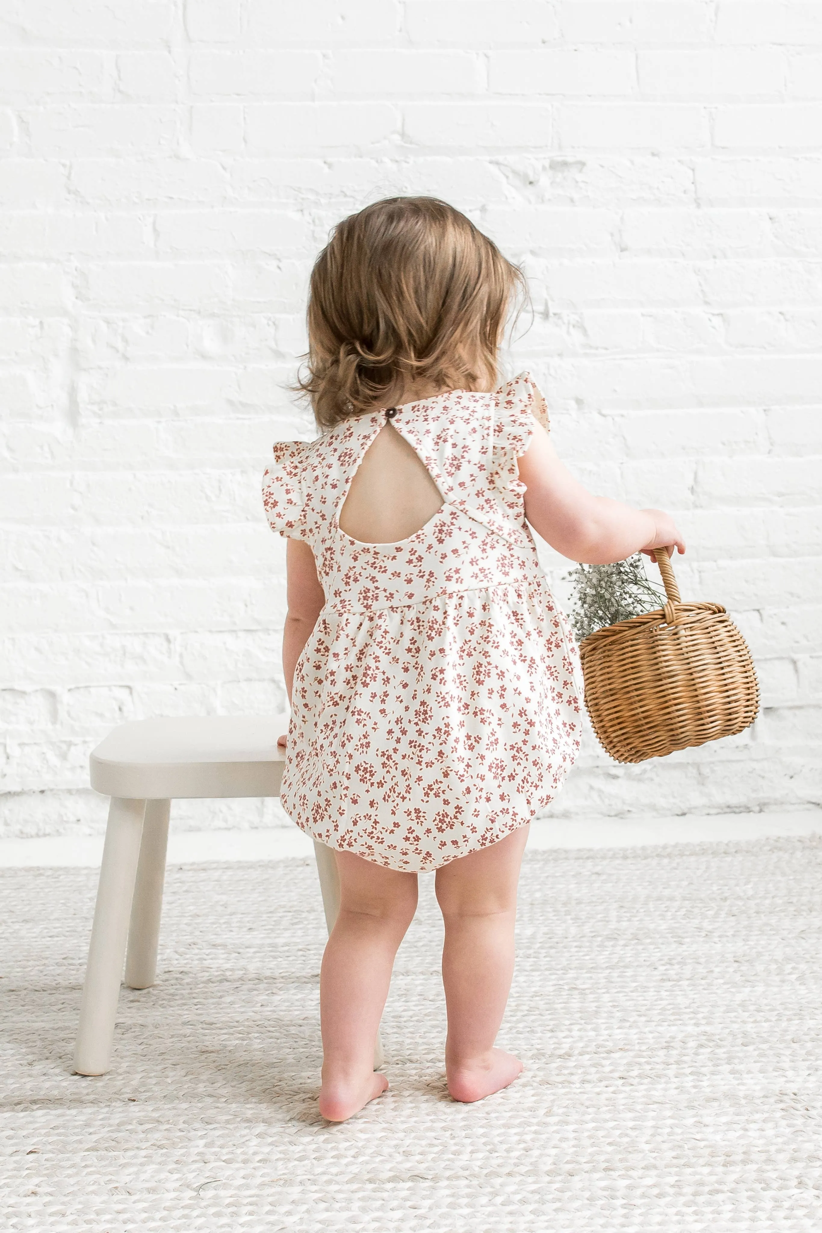 Organic Baby Sommer Back Romper - Alma Floral
