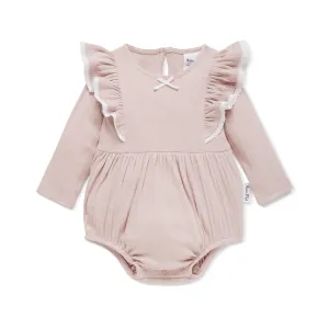 Organic Cotton Bubble Romper | Pale Mauve