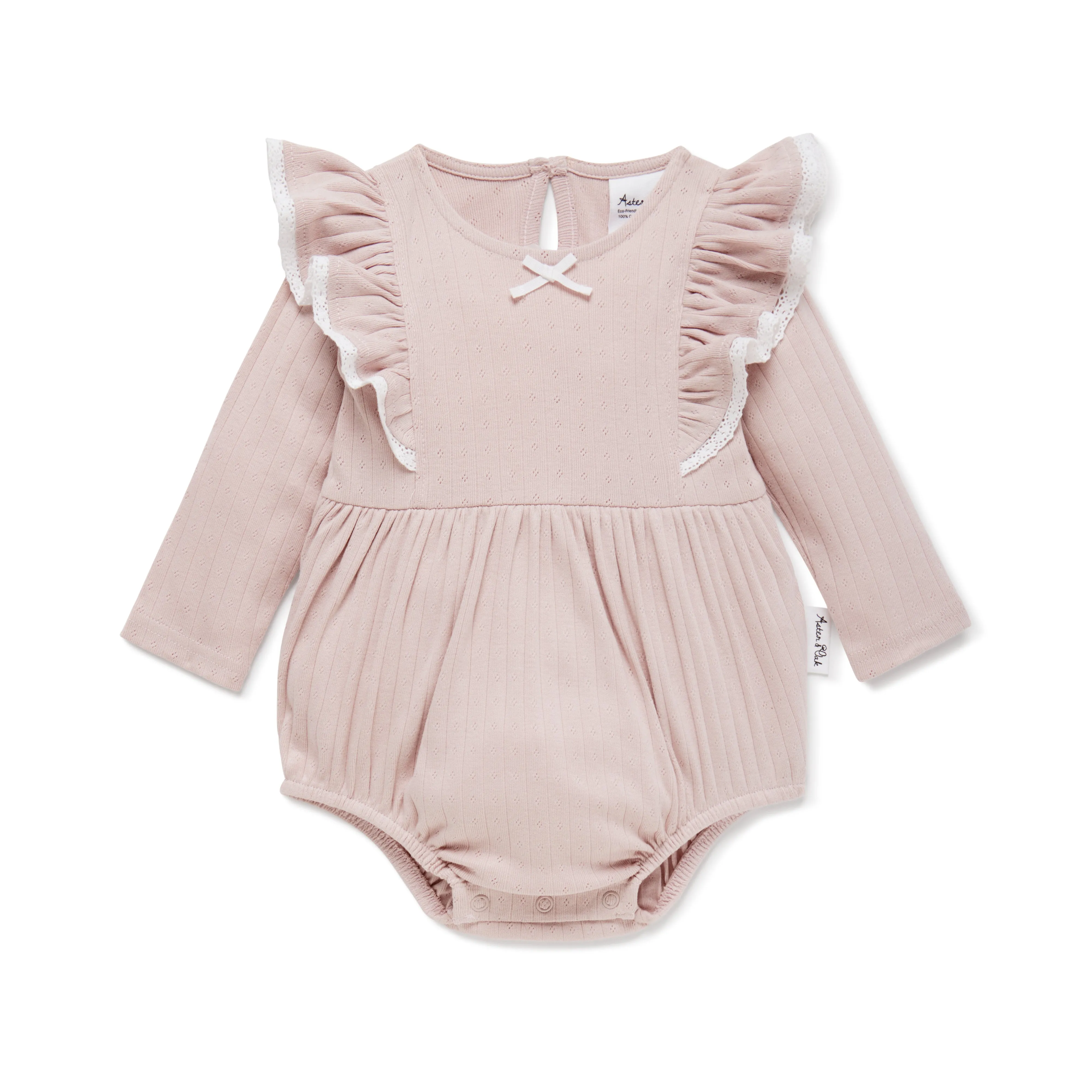 Organic Cotton Bubble Romper | Pale Mauve
