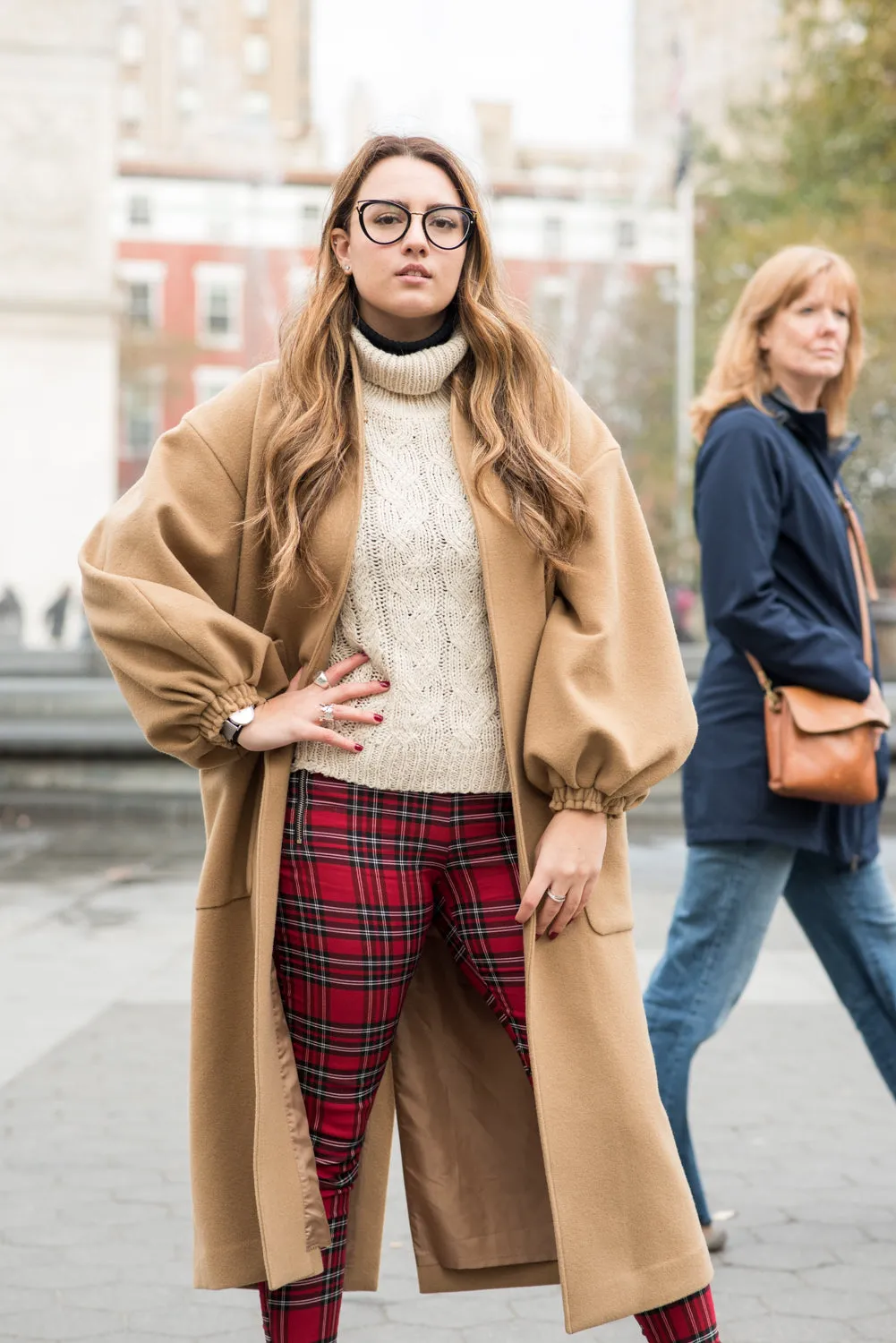 Oversized sustainable wool coat