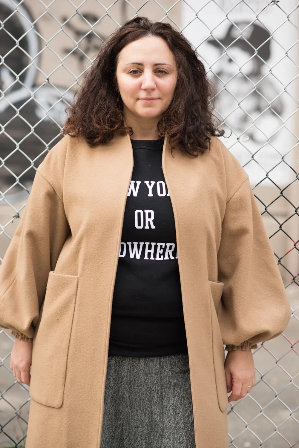 Oversized sustainable wool coat