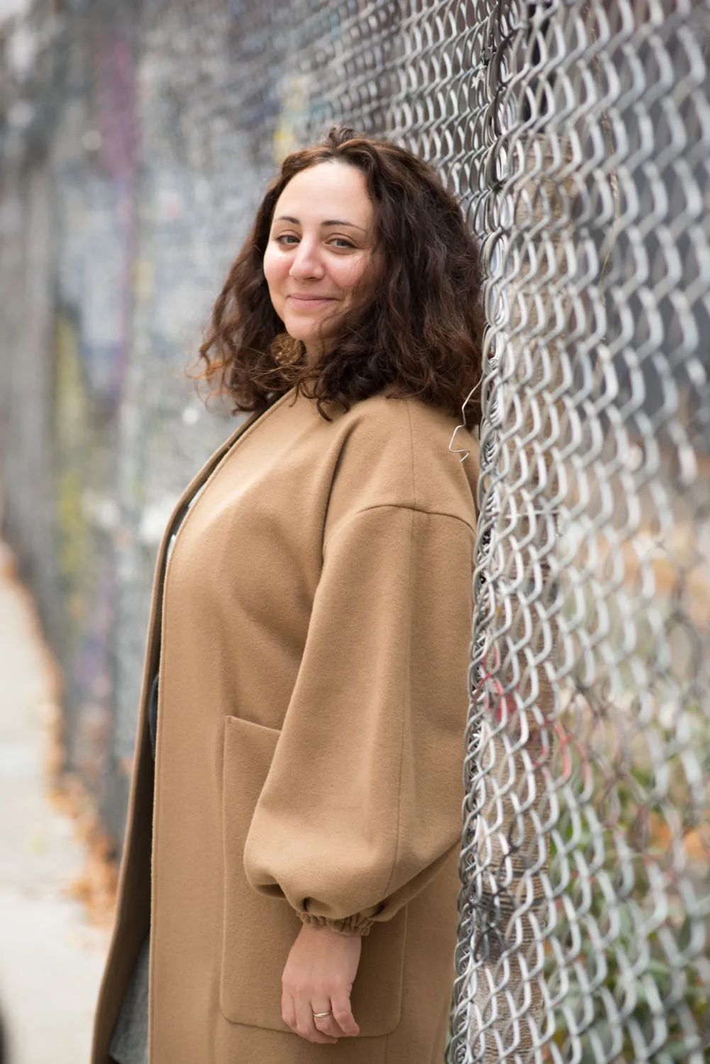 Oversized sustainable wool coat
