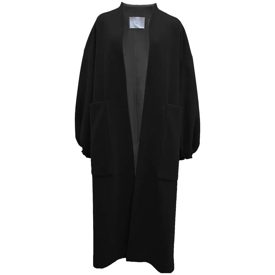 Oversized sustainable wool coat